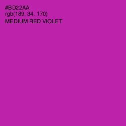 #BD22AA - Medium Red Violet Color Image